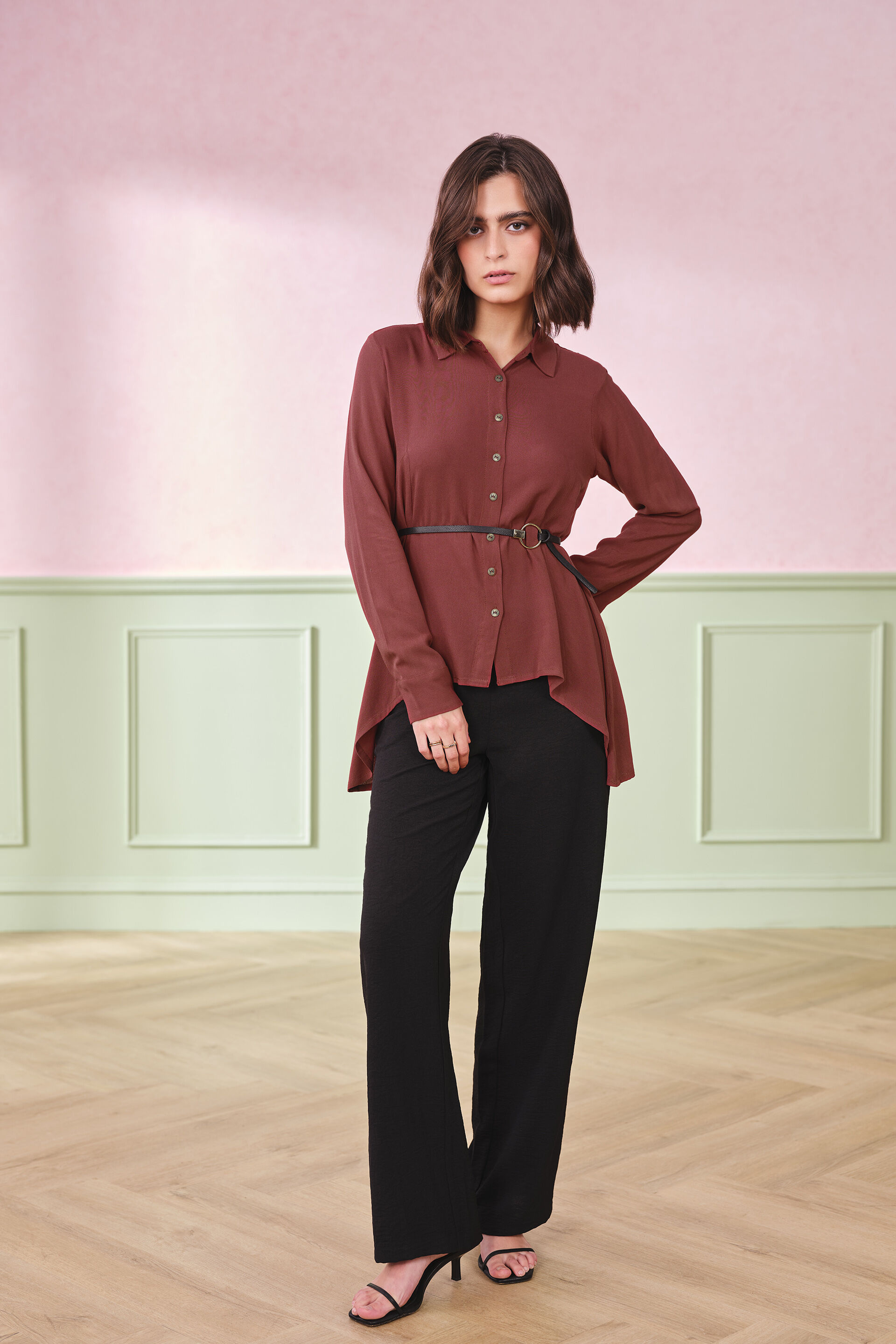 Everyday Chestnut Viscose Top, Rust, image 2